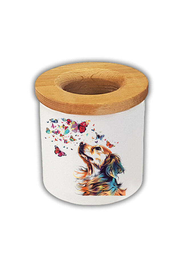 Butterfly and Dog Printed Pen Holder Pencil Box