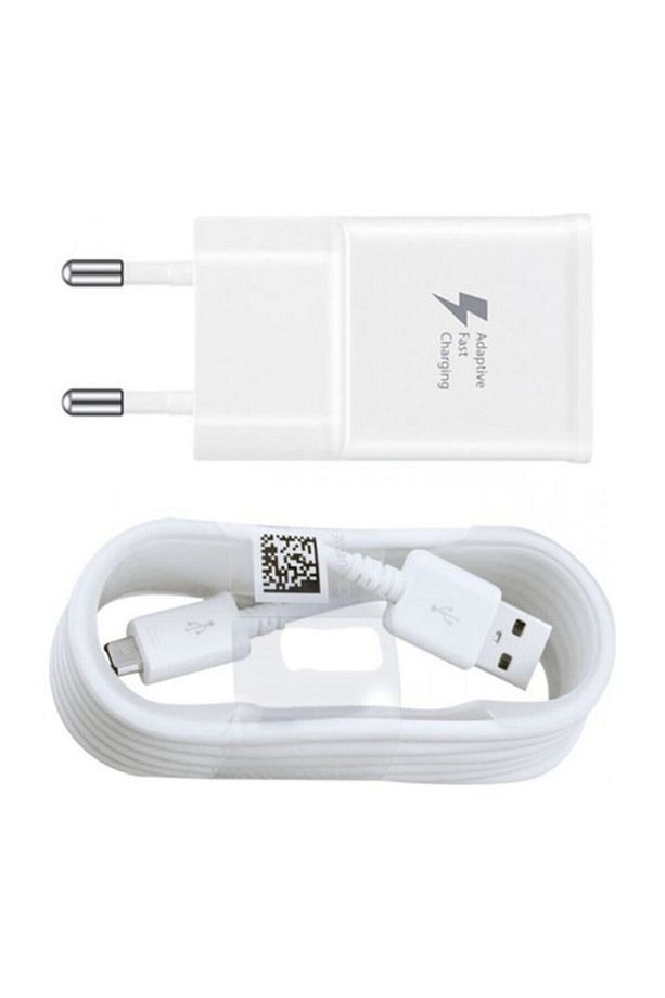 Samsung Galaxy S6 Edge Plus Hızlı Şarj Aleti Adaptör + Micro Usb Kablo - 1
