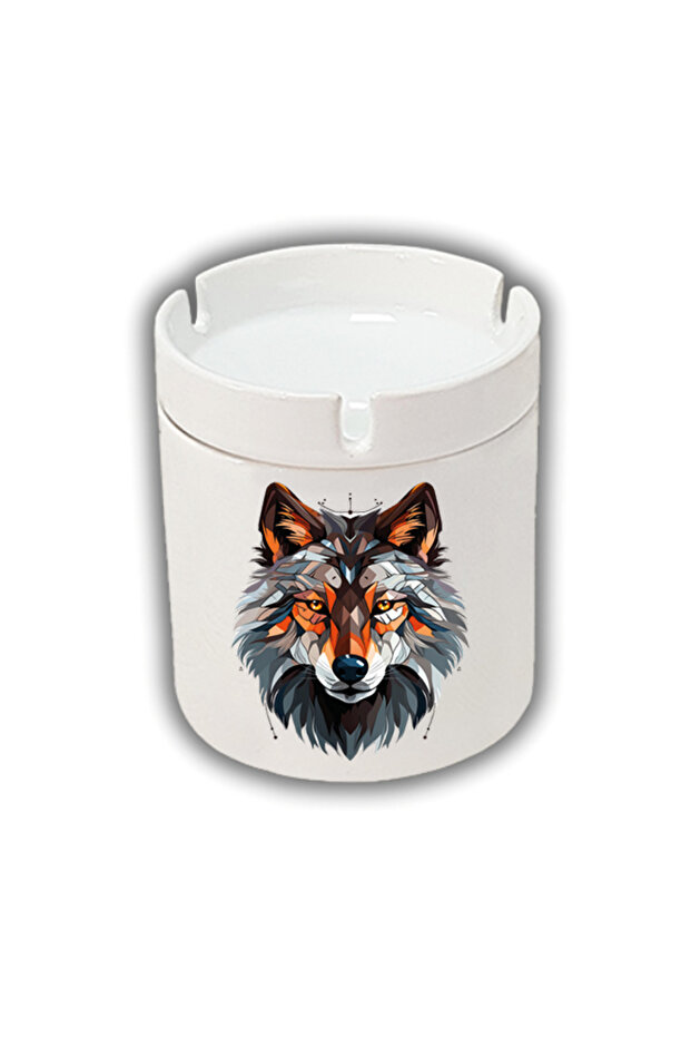 Modern Wolf Printed Ashtray Ash Tray
