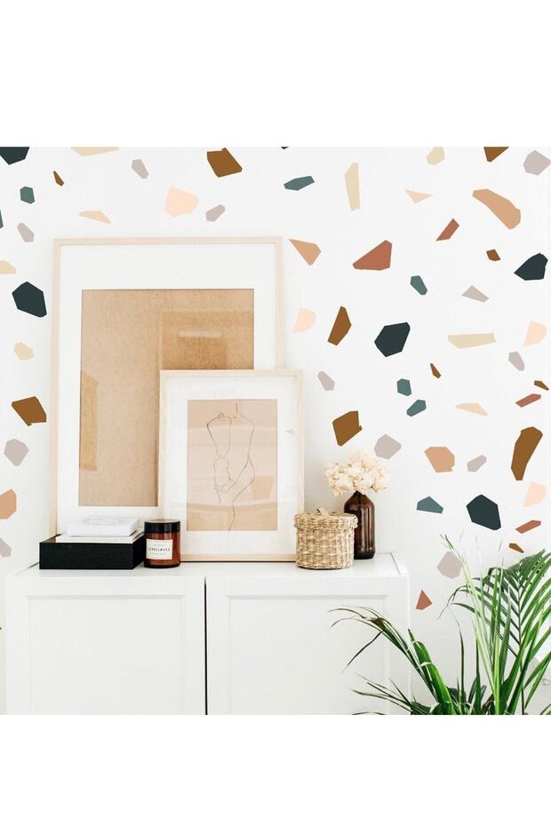 Stone Pattern Wall Sticker Set - 1