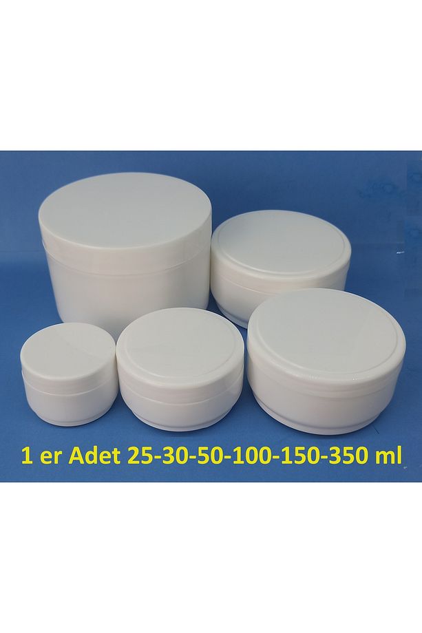 25-30-50-100-150-350 ml Boş Pomat-krem-kozmetik-Seyahat Kutusu 1 er adet plastik krem kutusu 6 adet - 1