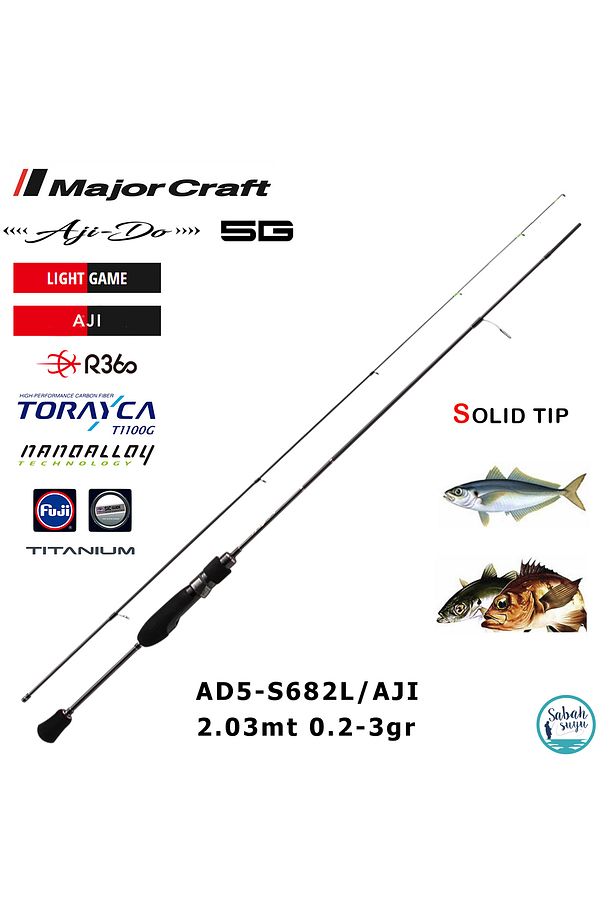 5G Ajido AD5-S682L/AJI 2.03mt 0.2-3gr (2P) LRF Kamış - 1