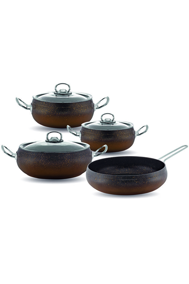 Daisy 7 Parça Granit Tencere Seti - 1