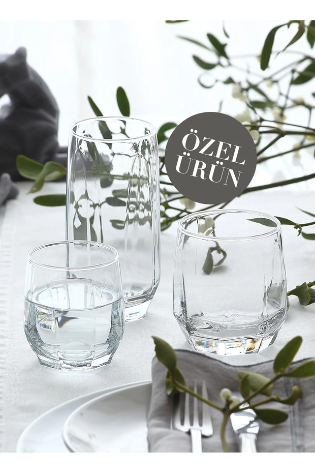 Diamond 18 Piece Soft Drink Glass Set