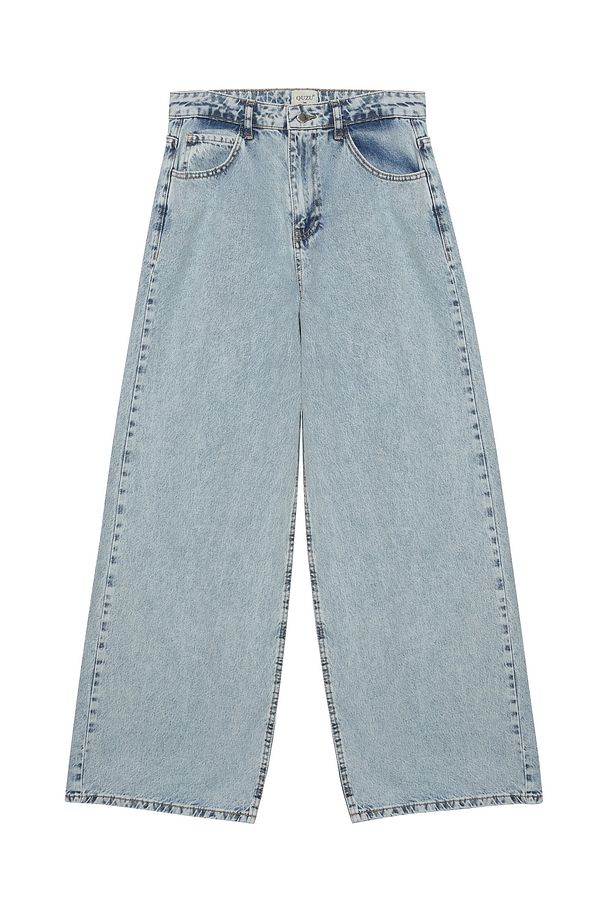 Geniş Paça Kot Pantolon Açık Mavi - 2