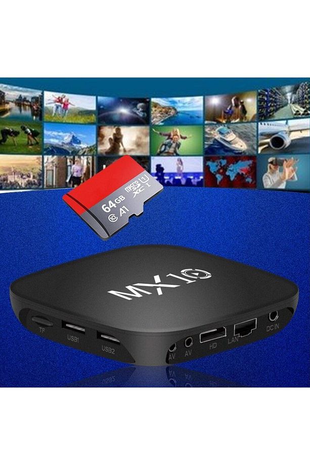 4K Android 11 Smart Tv Box + Stick Wifi Akıllı Tv Kutusu Ve Kumandası Medya Oynatıcı Mx10 Box - 6