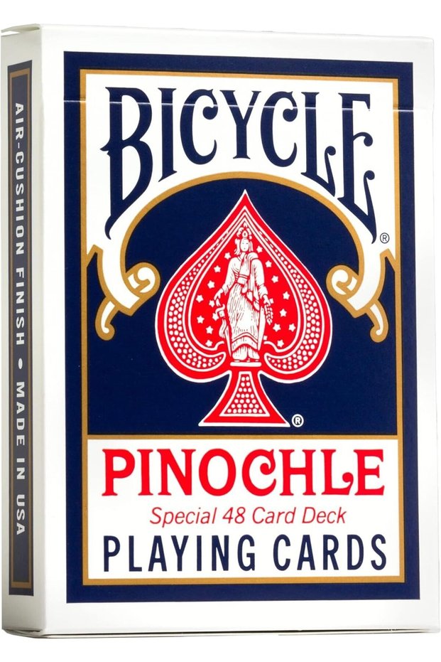 بطاقة ألعاب Pinochle Jumbo Index باللون الأزرق