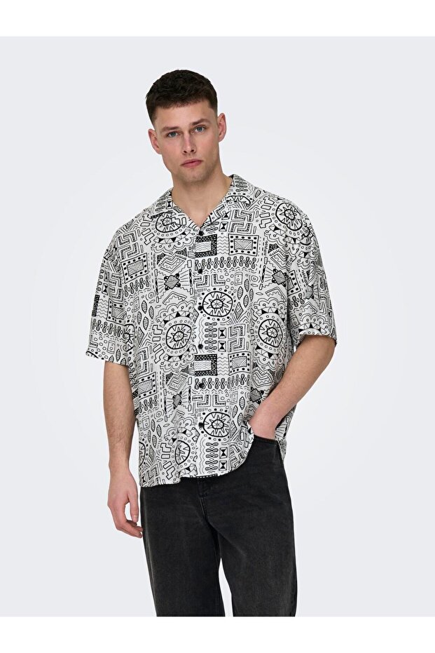 Men's Summer Shirt - Relaxed Fit, Patterned, ONLY&SONS22028514