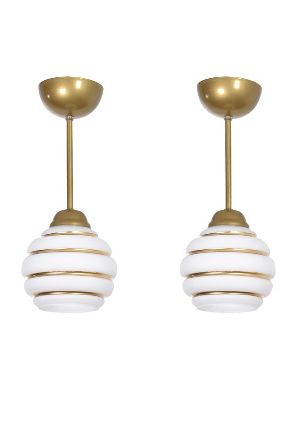 Suna Modern Salon - Mutfak - Hol - Antre   Eskitme Renk Gold Camlı Tekli Tavan  Avize (2 ADET) - 1
