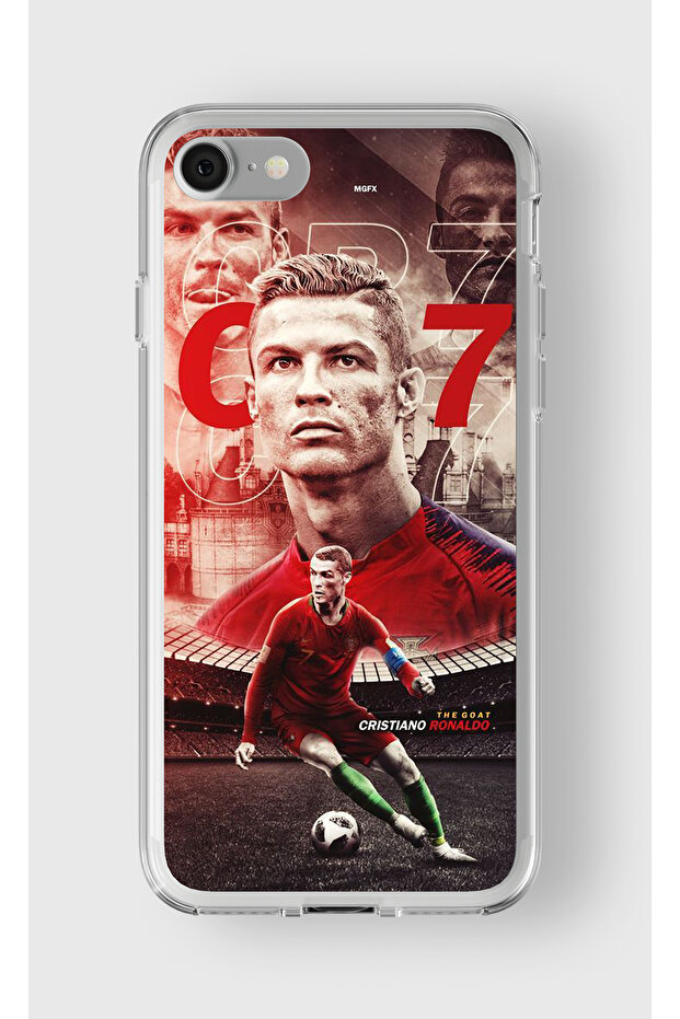 حافظة شفافة بتصميم رونالدو متوافقة مع هاتف iPhone 6 Plus و6s Plus - 1