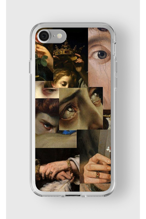 حافظة شفافة مطبوعة بتصميم فني مجمعة متوافقة مع هاتف Iphone 6 Plus و6s Plus