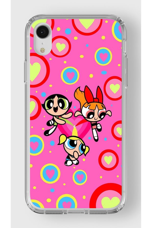 حافظة شفافة مطبوعة بتصميم Powerpuff Girls متوافقة مع هاتف Iphone Xr