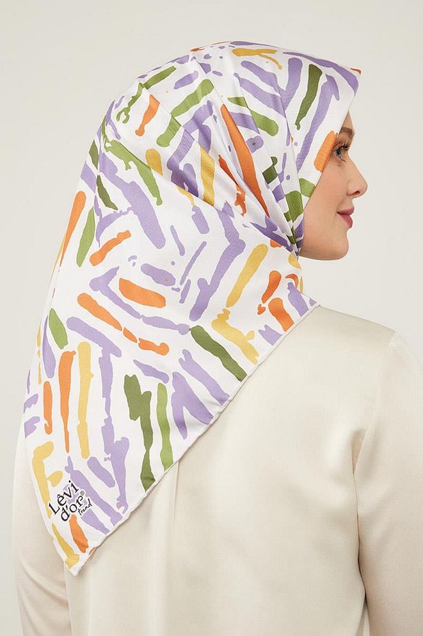 Vizon Fırça Desen Twill Eşarp - 1