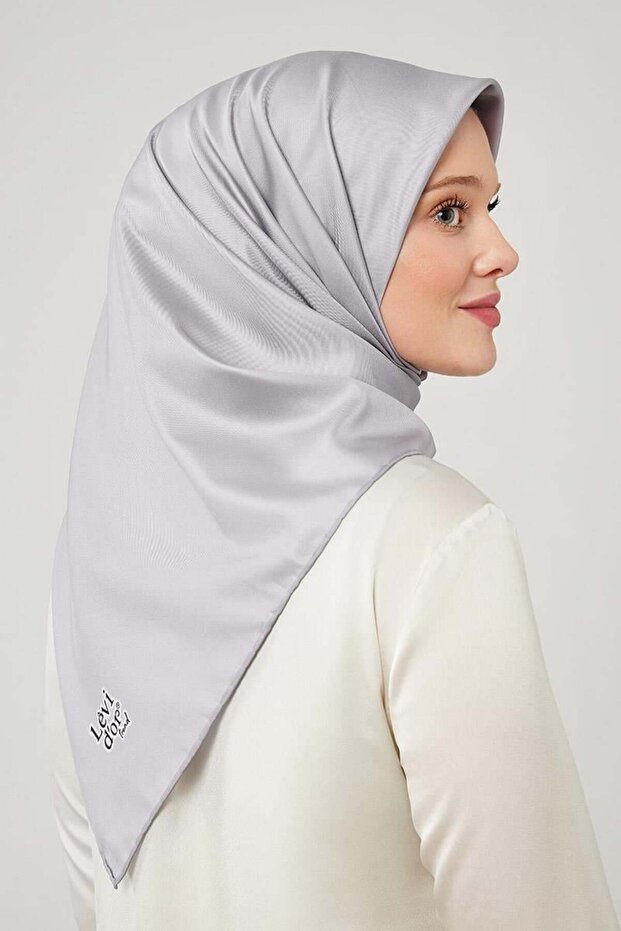 وشاح تويل بلون حجري - 1