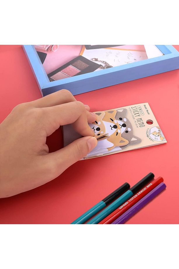 4 Adet (180 syf) Sevimli Hayvan Model Yapışkanlı Notlar, Post-it - 4