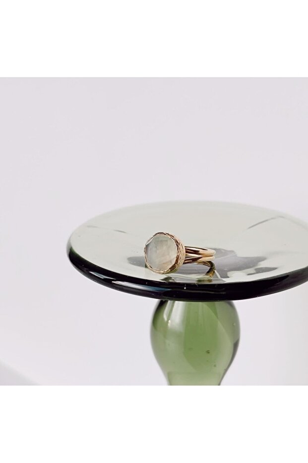 Prehnite Steel Ring / Steel Ring
