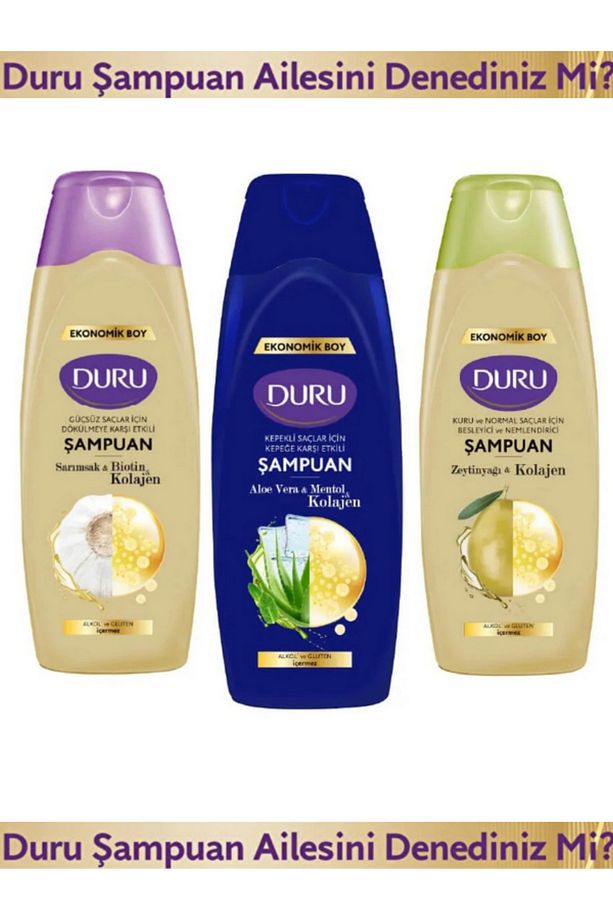 Kuru ve Normal Saçlar için Şampuan Zeytinyağı&Kolajen 700 ML 3 ADET - 4