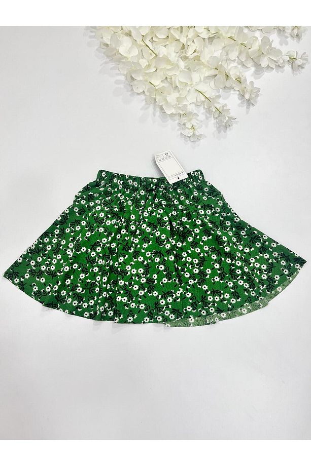 volanlı çocuk şort etek /volanlı çiçek desen  mini şortlu etek/ mini yazlık şort etek - 1
