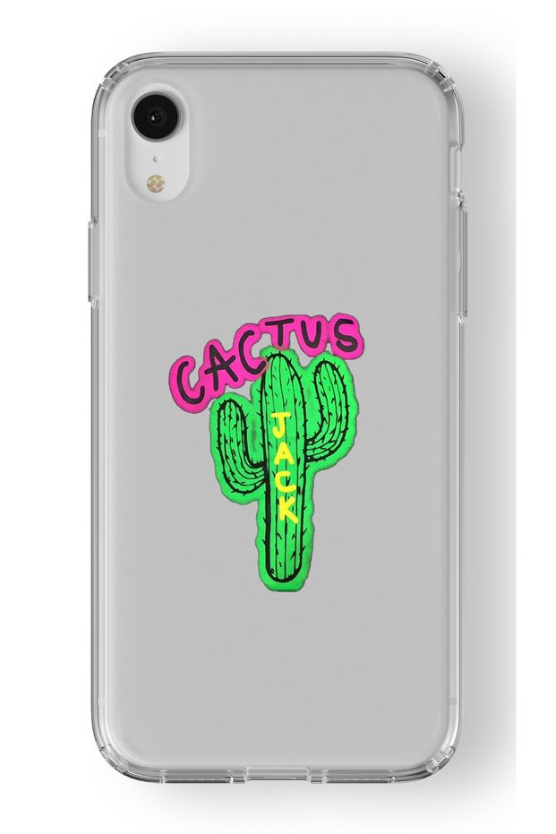 حافظة شفافة مطبوعة بتصميم Cactus Jack متوافقة مع هاتف Iphone Xr