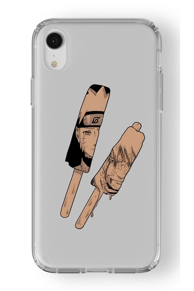 حافظة شفافة مطبوعة بتصميم Naruto Duo متوافقة مع هاتف iPhone XR