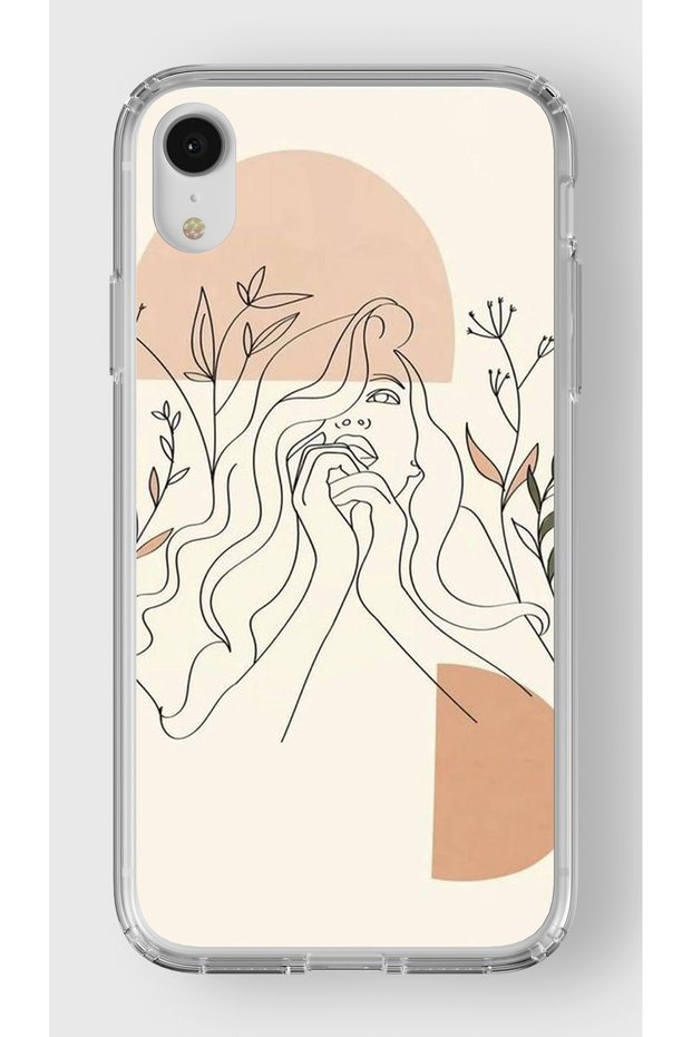 حافظة شفافة مطبوعة بتصميم فني متوافق مع هاتف Iphone Xr