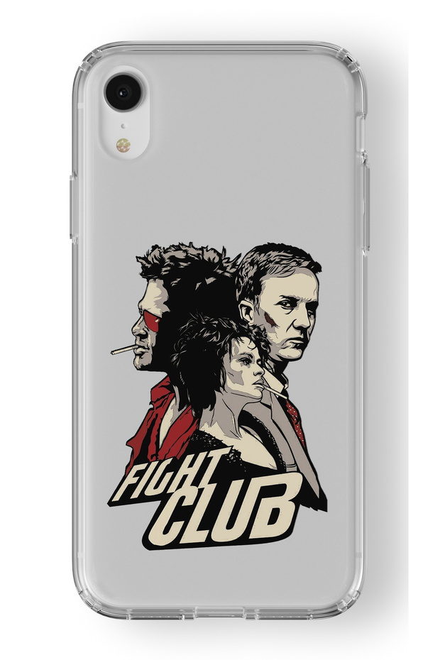 حافظة شفافة مطبوعة بتصميم Fight Club متوافقة مع هاتف Iphone Xr