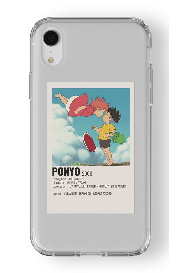iPhone Xr Compatible Ponyo Minimalist Poster Design Printed Transparent Case