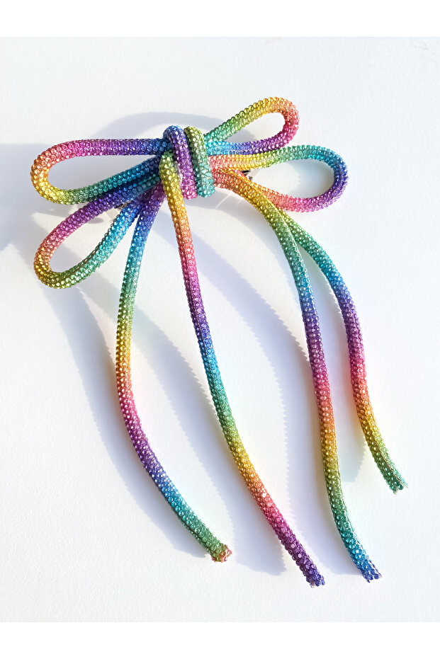 مشبك أوتوماتيكي بفيونكة من حجر الكريستال - 1