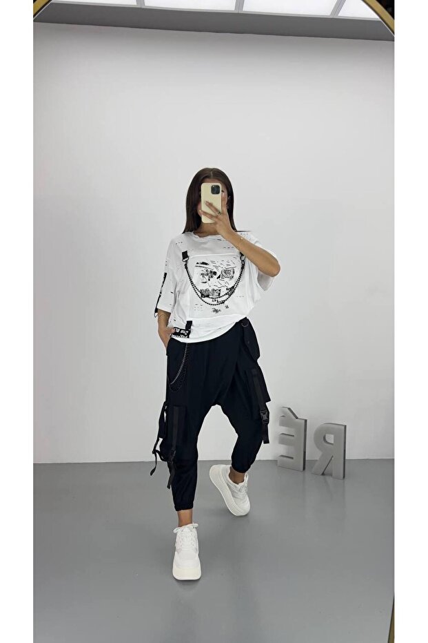 Zincir Baskılı Tshirt - 3