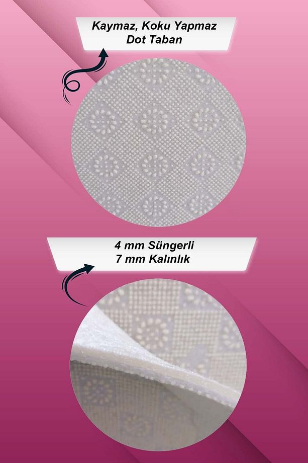 Makinede Yıkanabilir Kaymaz Taban Kesme Rulo Yolluk Kaplan Ar560 - 4