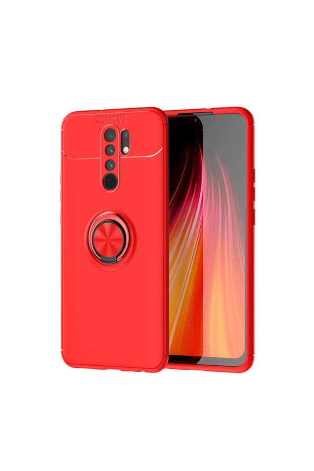 حافظة رافيل سيليكون حمراء متوافقة مع هاتف Xiaomi Redmi 9