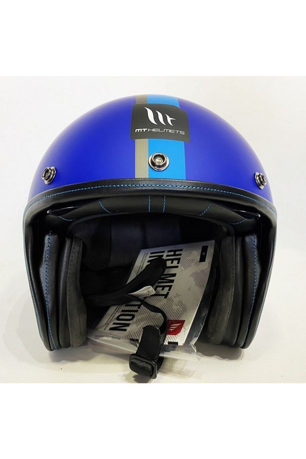 Kask Le Mans 2 Sv Cafe Racer B7 Mat Mavi Yarım Kask - 4