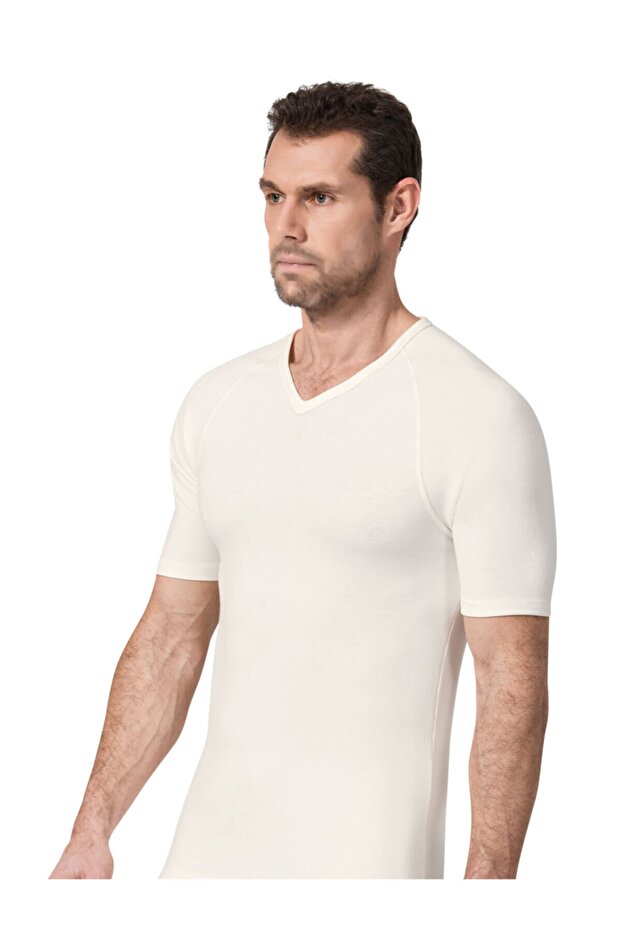 173 Men's V-collar Thermal Short Sleeve Tank Top