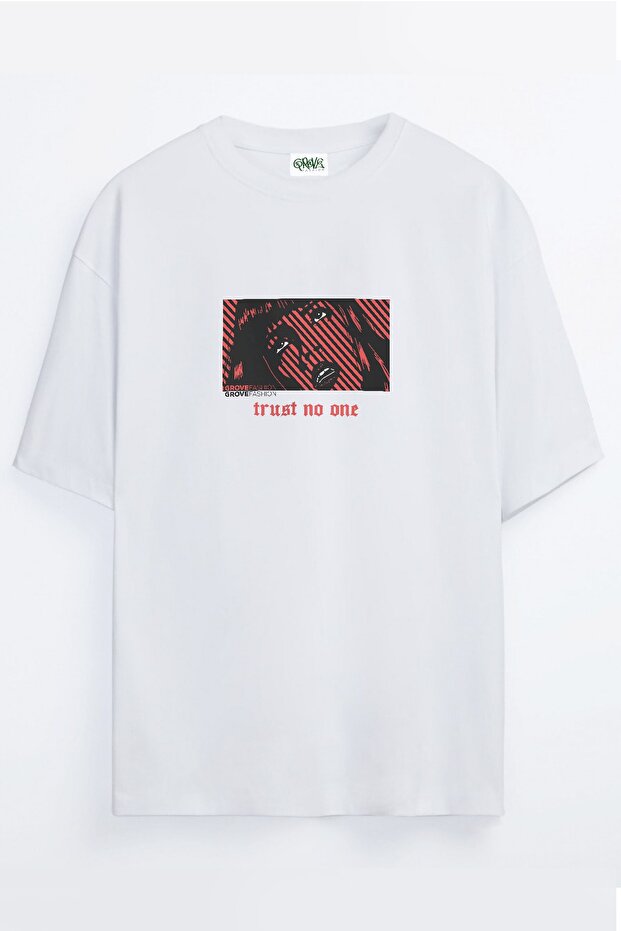 Trust No One Women's Printed Unisex Oversize T-shirt