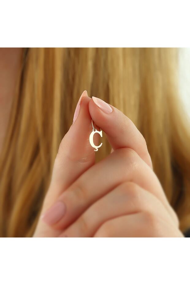 Altın Ç Harfi Kolye Ucu - 1