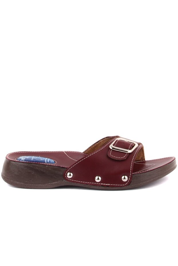 Leather Anatomical Sole Heel Spur Slippers