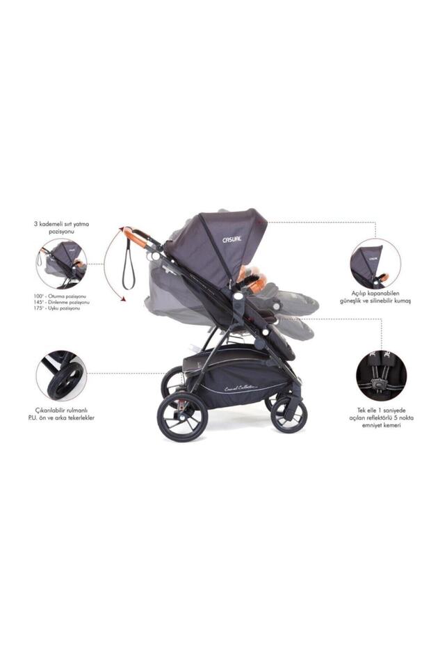 Cadillac Air Trona T/s Bebek Arabası Antrasit - 4