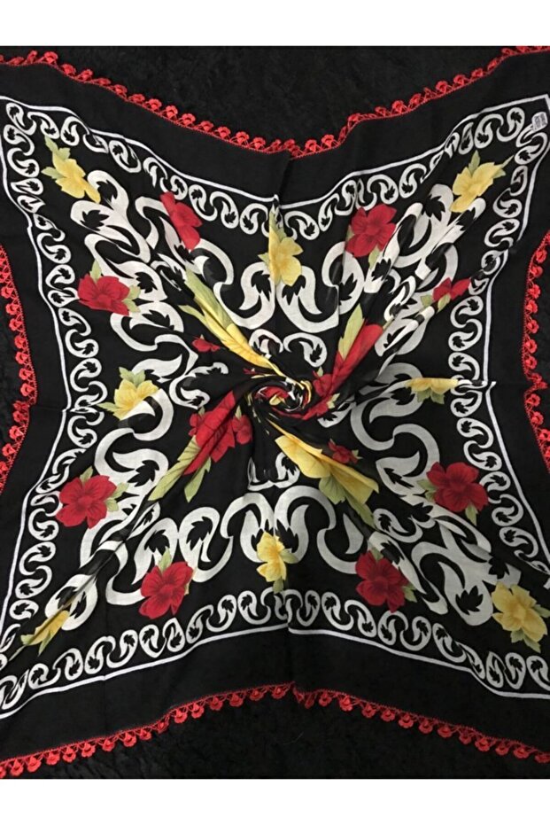 Cheesecloth Scarf Crochet Lace Handmade