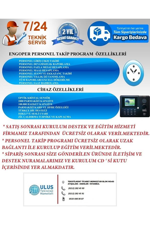 Parmak Izi Personel Takip Sistemi Set Yazılım Eğitim Dahil - 2