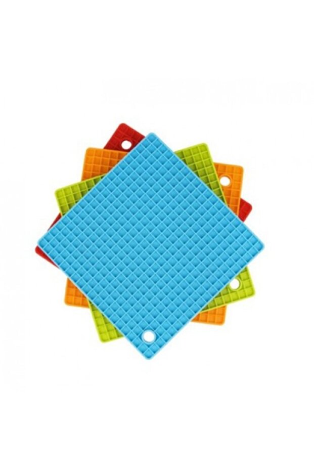 Square Shaped Honeycomb Pattern Silicone Trivet - Griddle Assortment