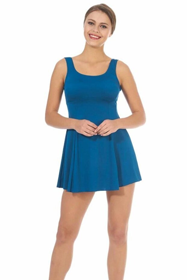 1608 Normal and Large Size Strappy Skirt Dress Swimsuit