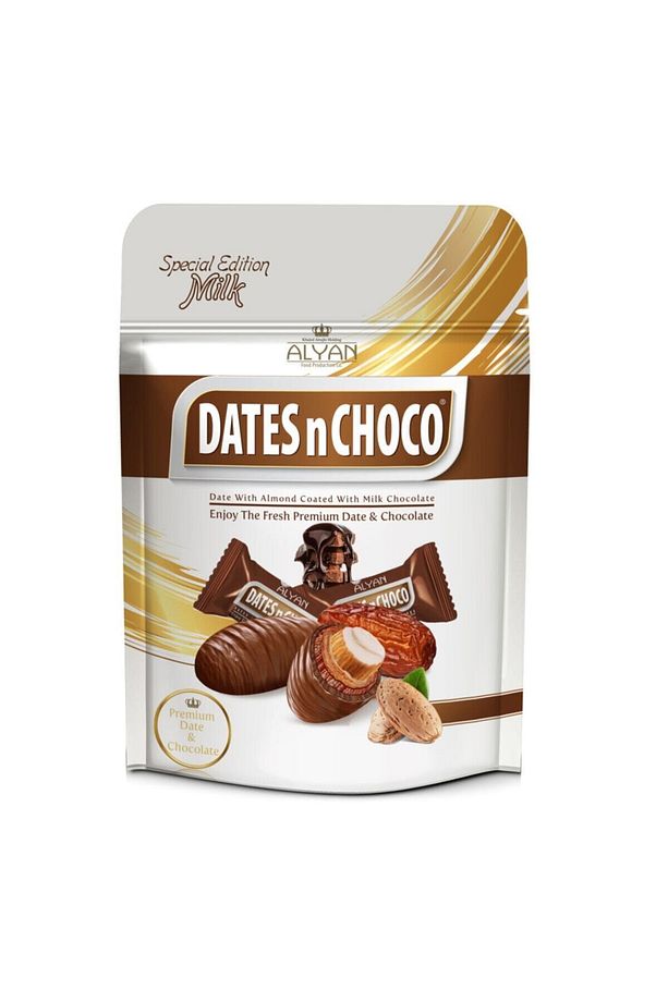 Dates N Choco Sütlü Çikolata Kaplı Bademli Hurma 90 gr - 1