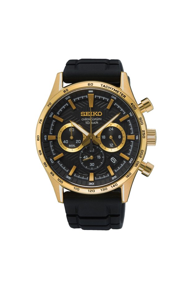 Chronograph Herren Uhr Schwarz Ssb446P1