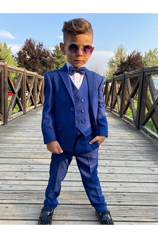 Indigo Five Piece Boy Suit - 6