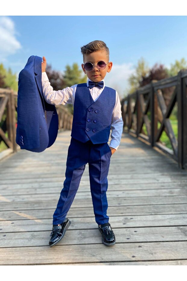 Indigo Five Piece Boy Suit - 3
