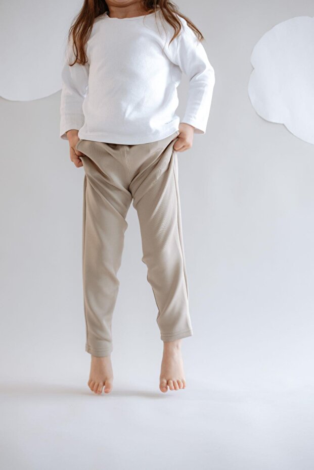 Kız Çocuk Düz Paça Eşofman Altı 870 Taş - 7