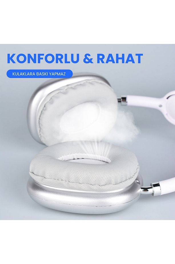 Air Max Kablosuz 5.0 Mikrofonlu Bluetooth Kulaklık Siyah (P9) - 3