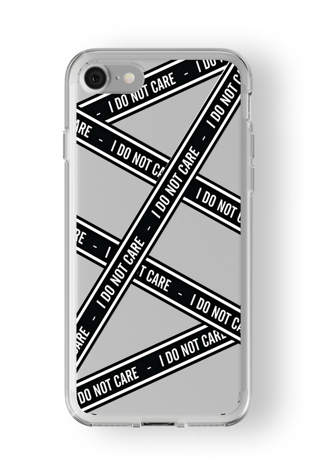 حافظة شفافة مطبوعة بتصميم I Dont Care متوافقة مع هاتف Iphone 6 و6s