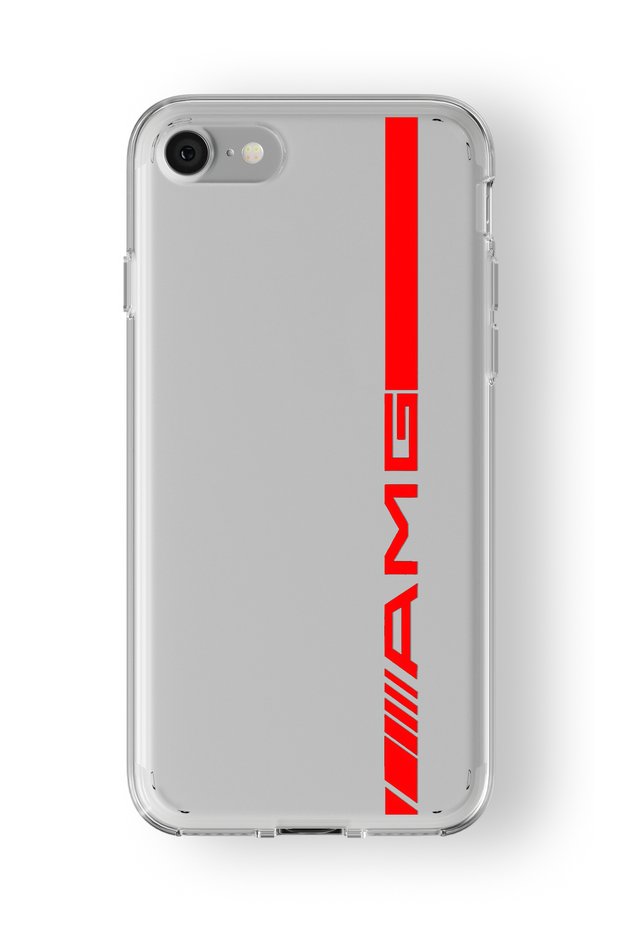 حافظة شفافة مطبوعة بتصميم AMG متوافقة مع هاتف iPhone 6 Plus و6s Plus