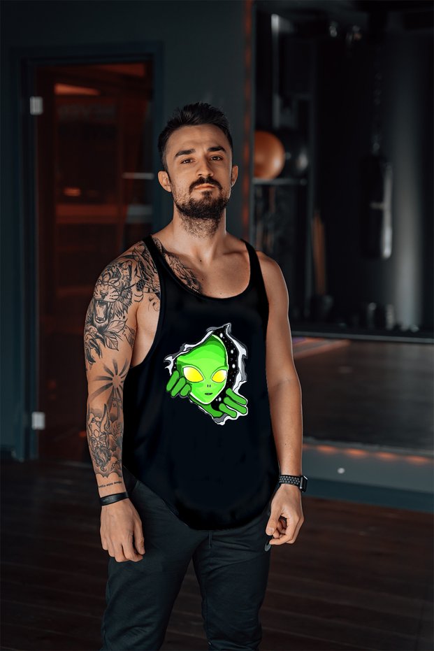 Alien World Gym Fitness Tank Top Sports Tank Top